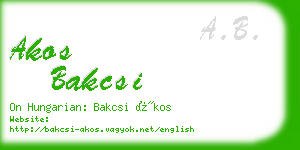 akos bakcsi business card